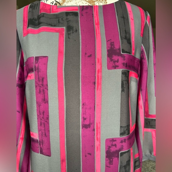 Eliza J Lined Midi Dress in Cool Colors with Sexy Zipper along the back size 6 - Picture 3 of 11